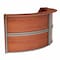 Linea Italia Reception Desk 49 in D X 46 in H, 10.3 ft W X Thermofused Laminate, Clear, Cherry ZUC296 - alternate 2